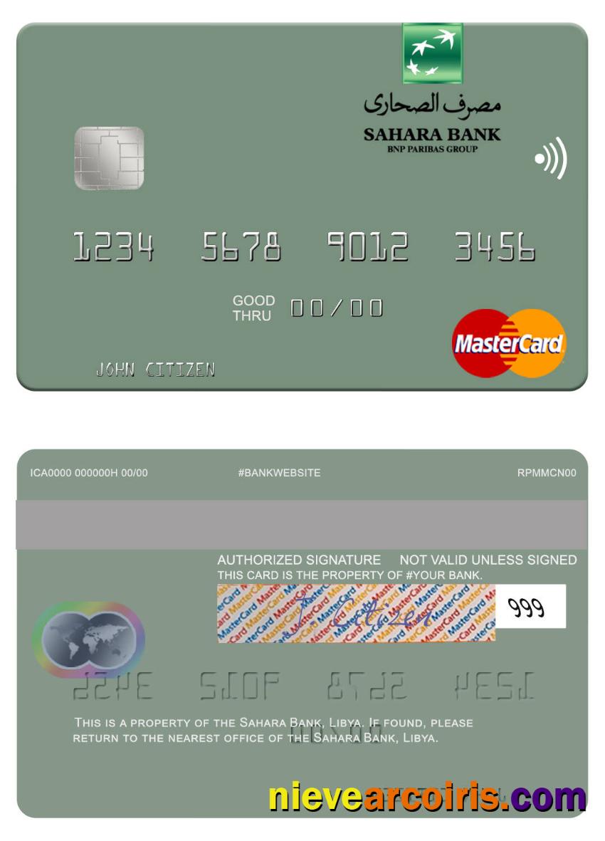 Libya Sahara Bank mastercard
